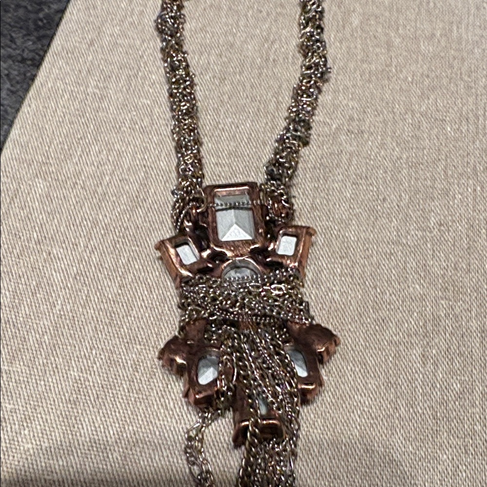 Banana Republic Silver and Gold Statement Necklace
